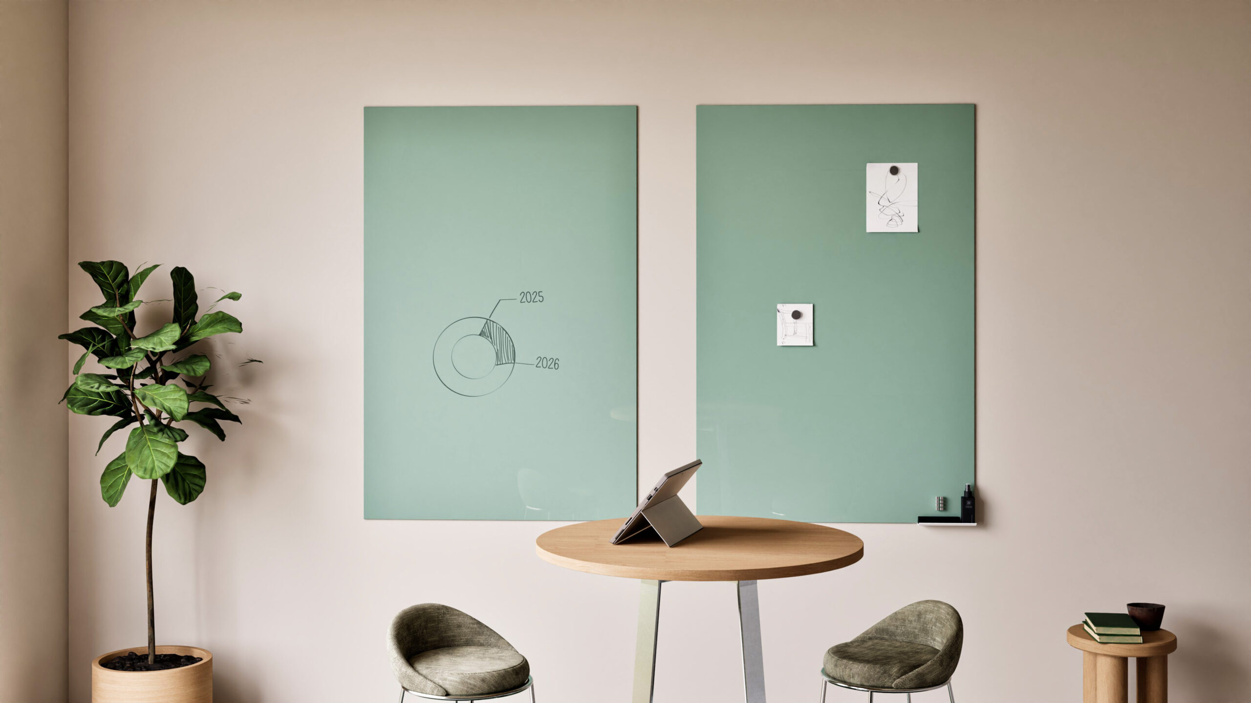 Chameleon Sharp Glassboard – vooraanzicht